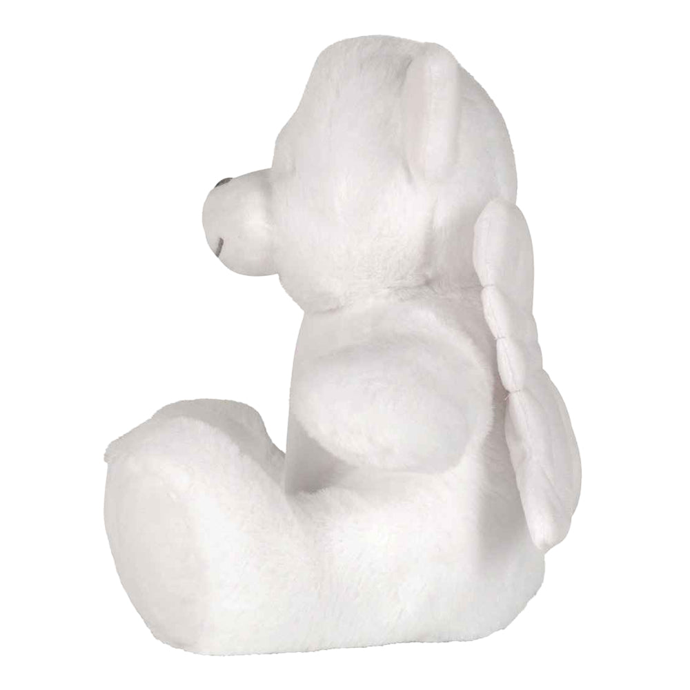 White - Side - Mumbles Printme Mini Angel Bear Plush Toy