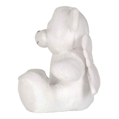 White - Side - Mumbles Printme Mini Angel Bear Plush Toy
