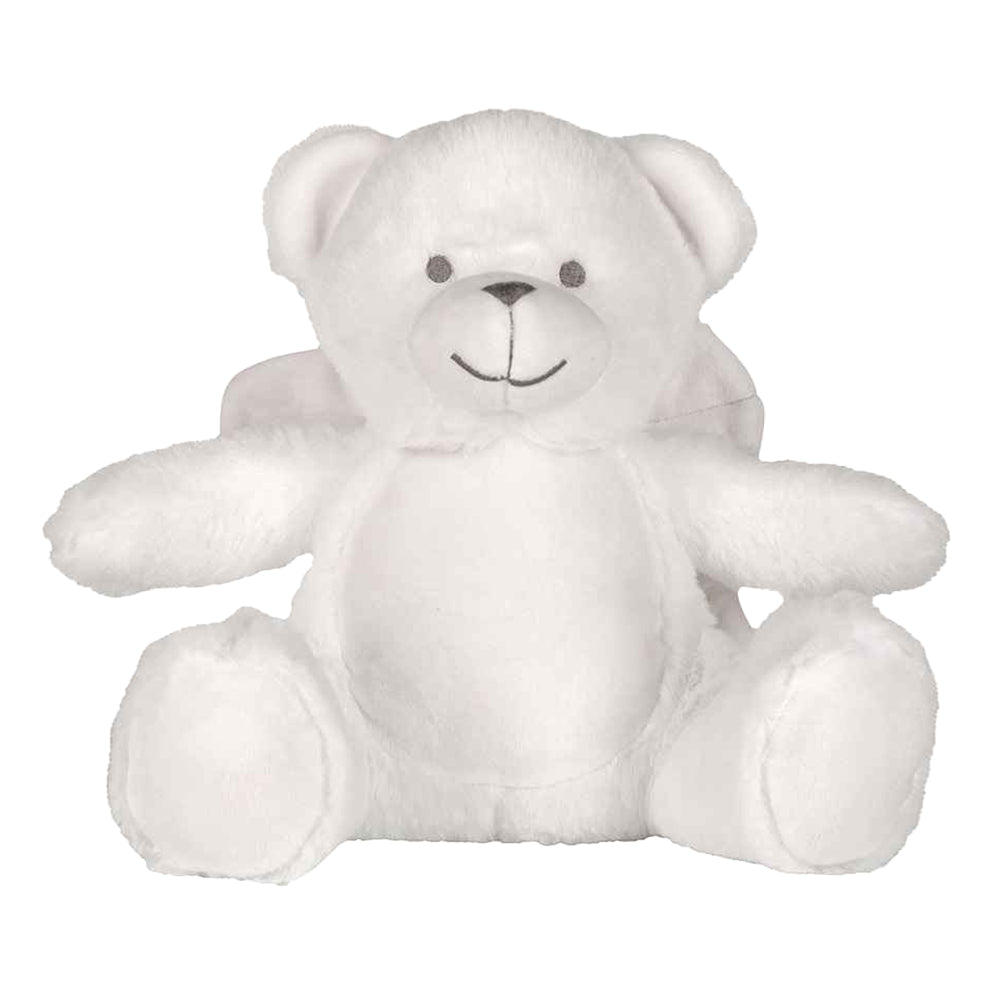 White - Front - Mumbles Printme Mini Angel Bear Plush Toy