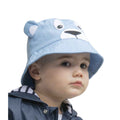 Pale Blue - Side - Larkwood Baby Bear Cotton Twill Bucket Hat