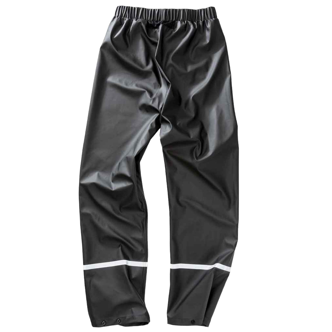 Black - Back - Result Genuine Recycled Mens Prism PU Waterproof Trousers
