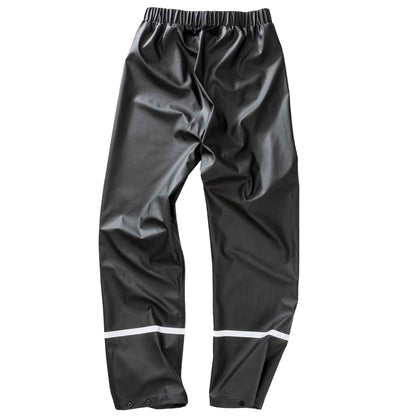 Black - Back - Result Genuine Recycled Mens Prism PU Waterproof Trousers