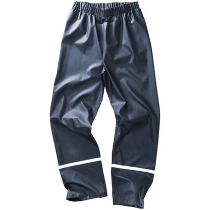 Navy - Front - Result Genuine Recycled Mens Prism PU Waterproof Trousers