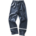 Navy - Front - Result Genuine Recycled Mens Prism PU Waterproof Trousers