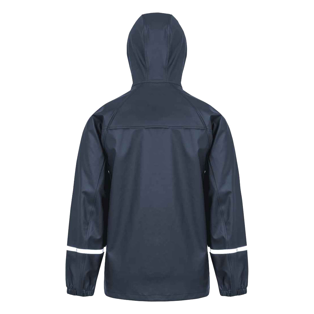 Navy - Back - Result Genuine Recycled Mens Prism PU Waterproof Jacket