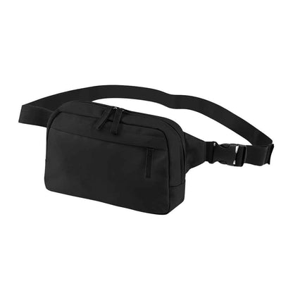 Black - Back - Bagbase Premium Recycled Crossbody Bag