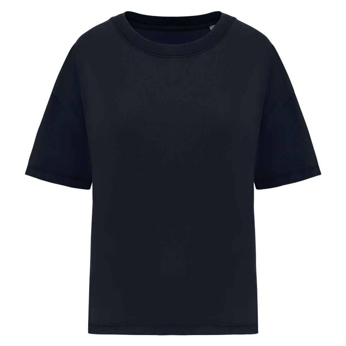 Washed Navy - Front - Native Spirit Womens-Ladies Washed T-Shirt