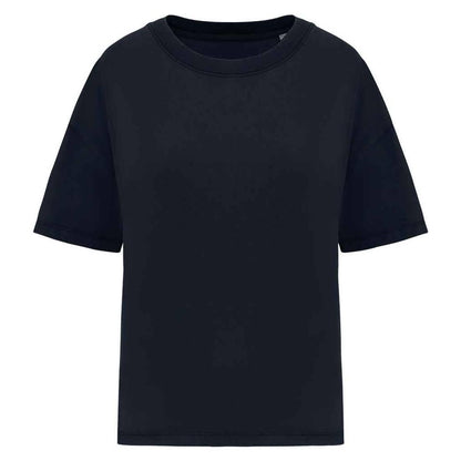 Washed Navy - Front - Native Spirit Womens-Ladies Washed T-Shirt