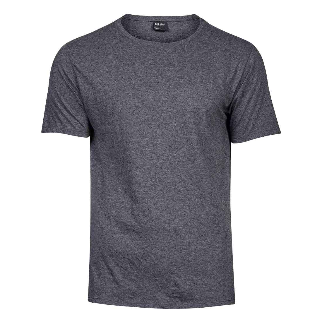 Black - Front - Tee Jays Mens Melange T-Shirt