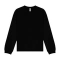 Black - Front - Bella + Canvas Unisex Adult Heavyweight Long-Sleeved T-Shirt