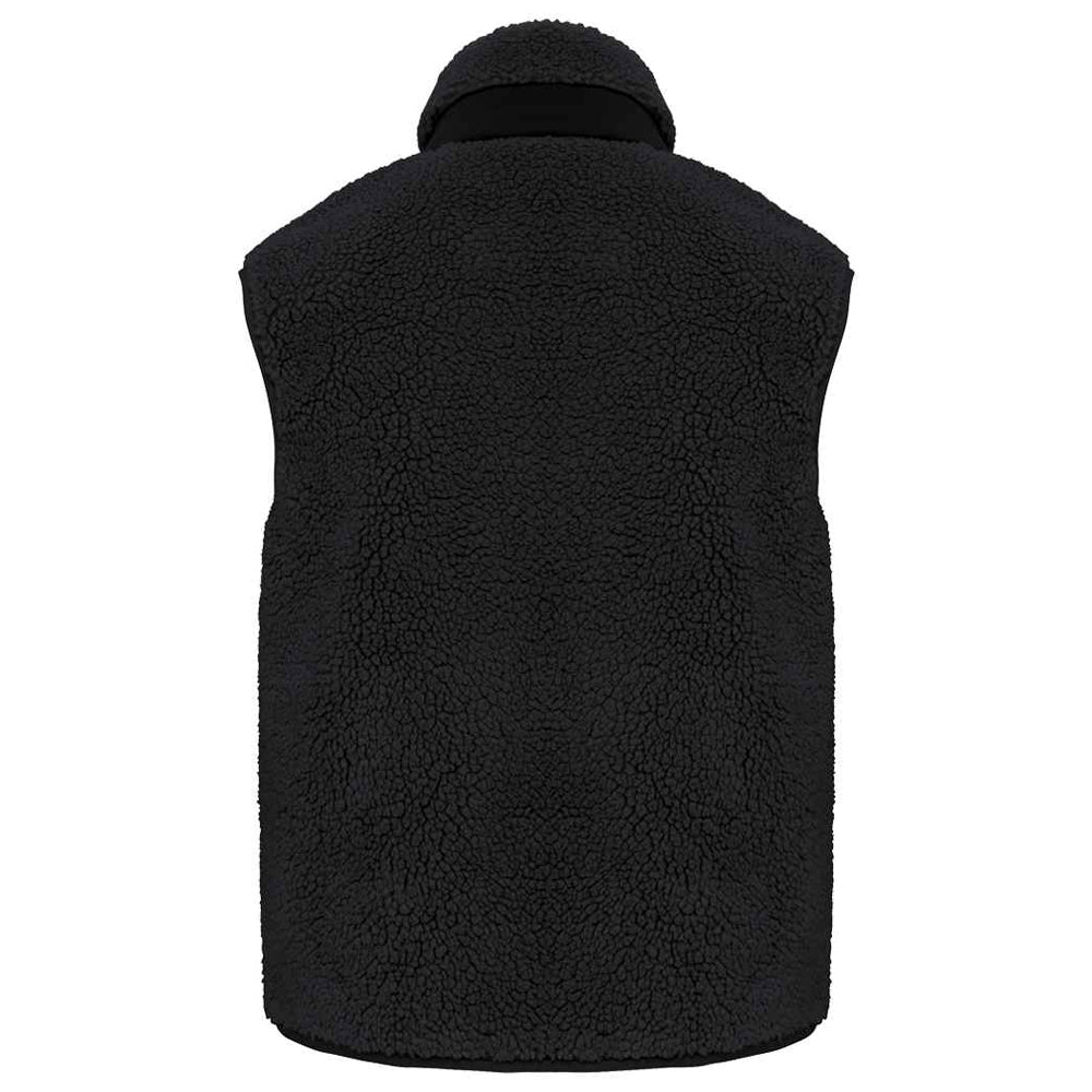 Black - Back - Native Spirit Unisex Adult Sherpa Body Warmer