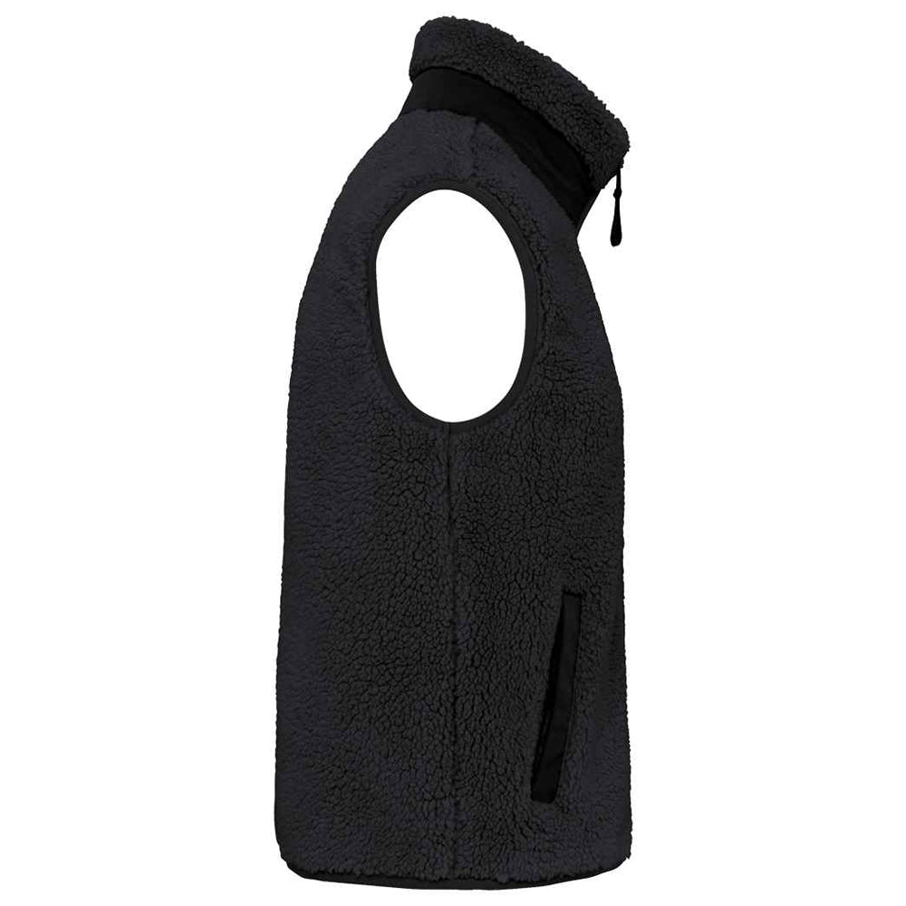 Black - Side - Native Spirit Unisex Adult Sherpa Body Warmer