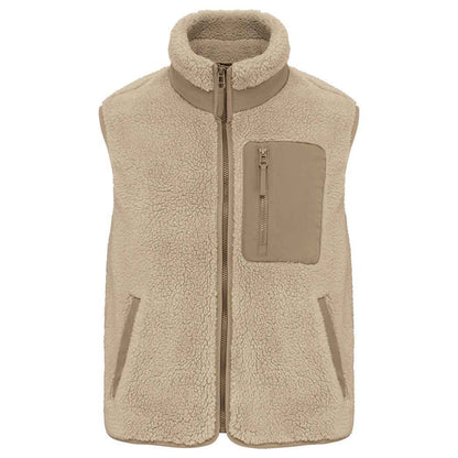 Wet Sand-Driftwood - Front - Native Spirit Unisex Adult Sherpa Body Warmer