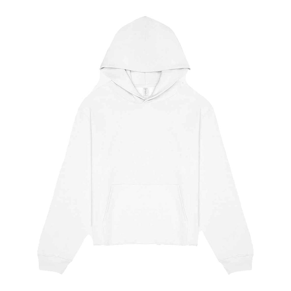 White - Front - Bella + Canvas Womens-Ladies Heavyweight Pullover Hoodie