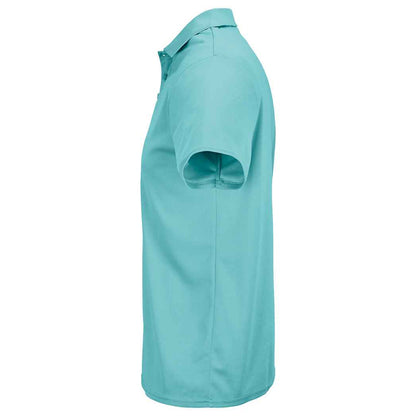 Pool Blue - Back - SOLS Unisex Adult Pitcher Recycled Polyester Polo Shirt