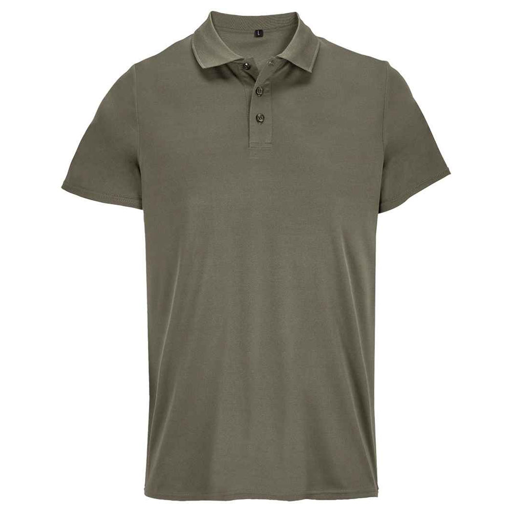 Army - Front - SOLS Unisex Adult Pitcher Recycled Polyester Polo Shirt