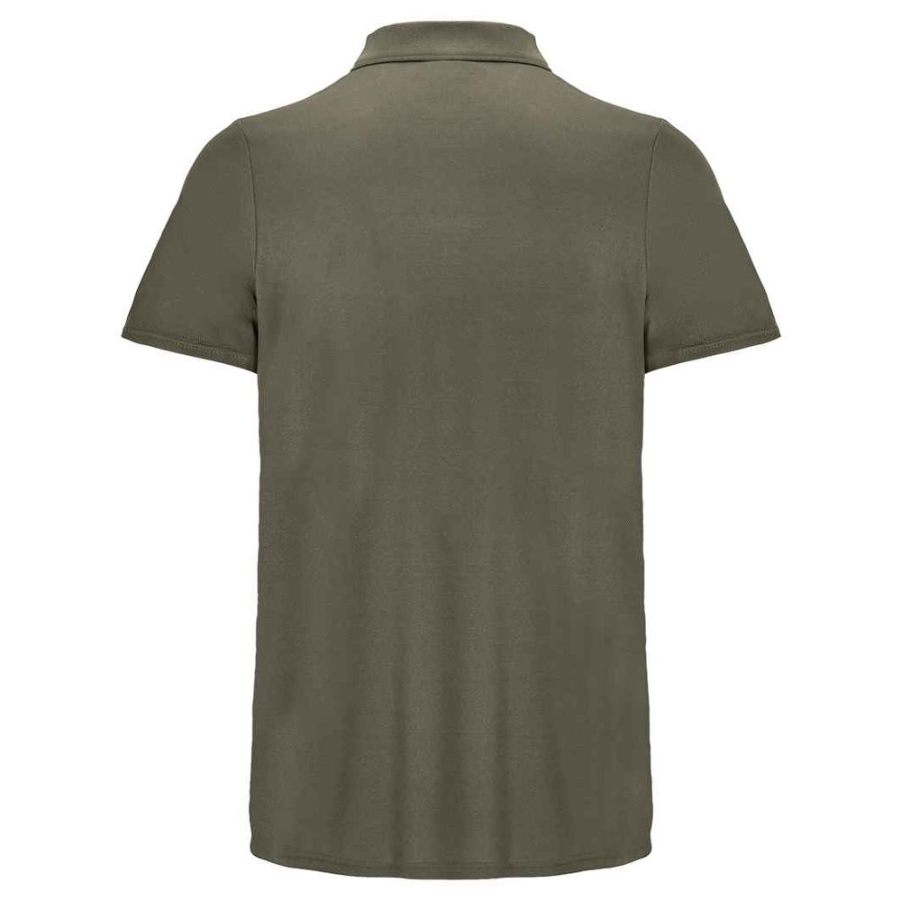 Army - Back - SOLS Unisex Adult Pitcher Recycled Polyester Polo Shirt