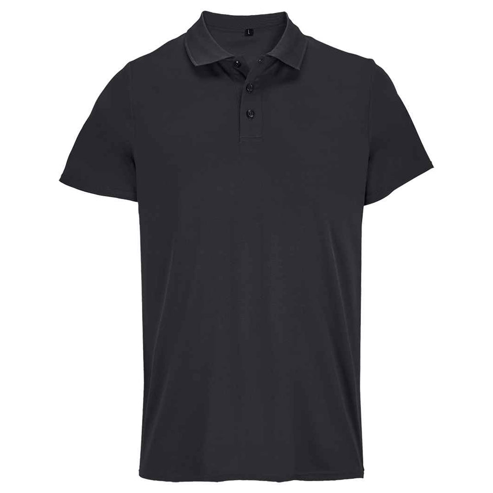 Black - Front - SOLS Unisex Adult Pitcher Recycled Polyester Polo Shirt