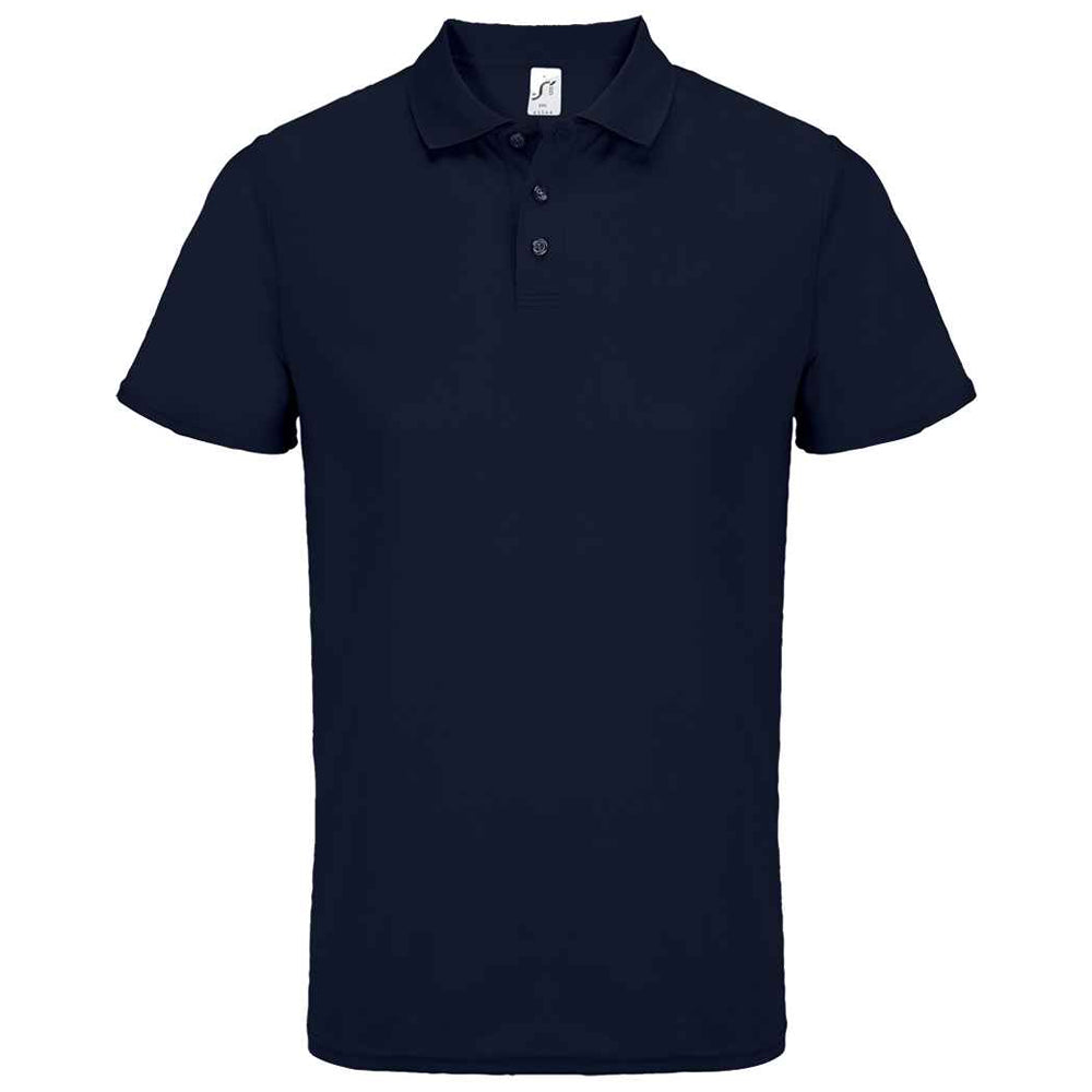 French Navy - Front - SOLS Unisex Adult Pitcher Recycled Polyester Polo Shirt