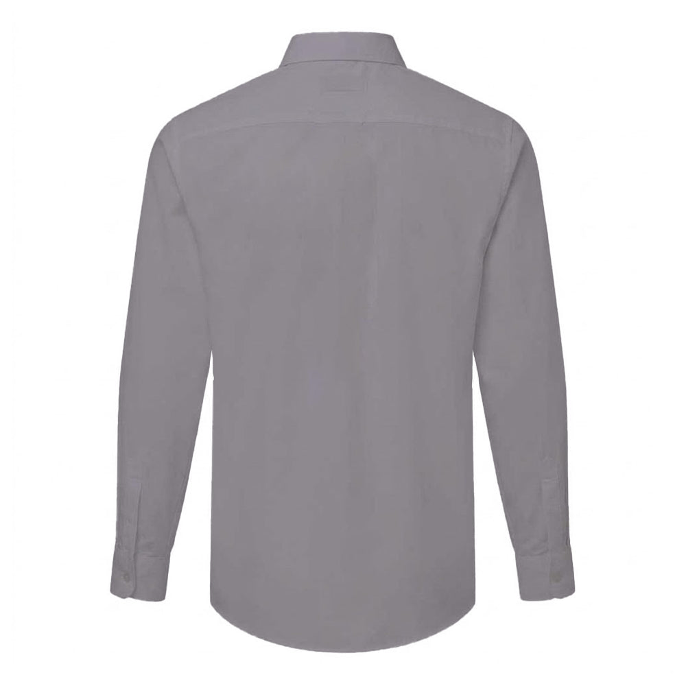Steel - Back - Premier Mens Supreme Oxford Long-Sleeved Formal Shirt