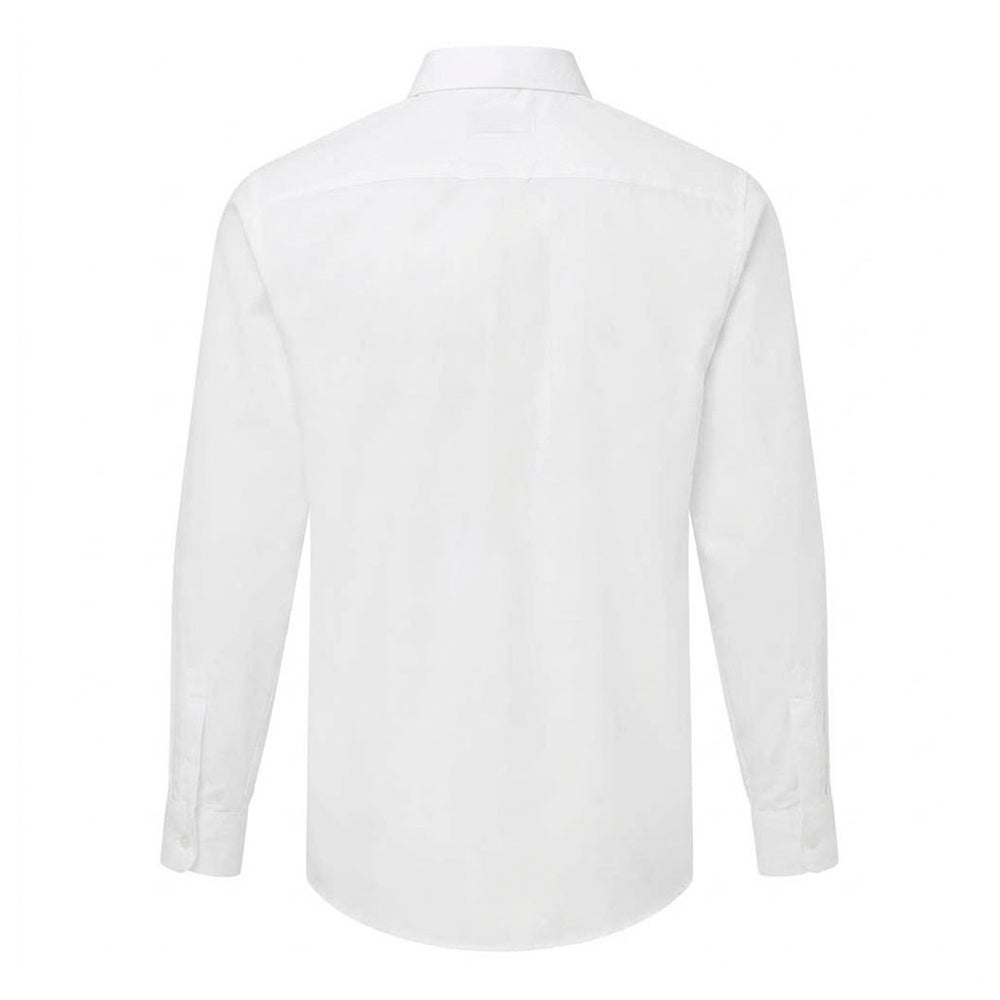 White - Back - Premier Mens Supreme Oxford Long-Sleeved Formal Shirt