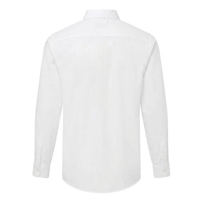 White - Back - Premier Mens Supreme Oxford Long-Sleeved Formal Shirt