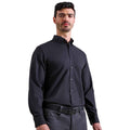 Black - Side - Premier Mens Supreme Oxford Long-Sleeved Formal Shirt