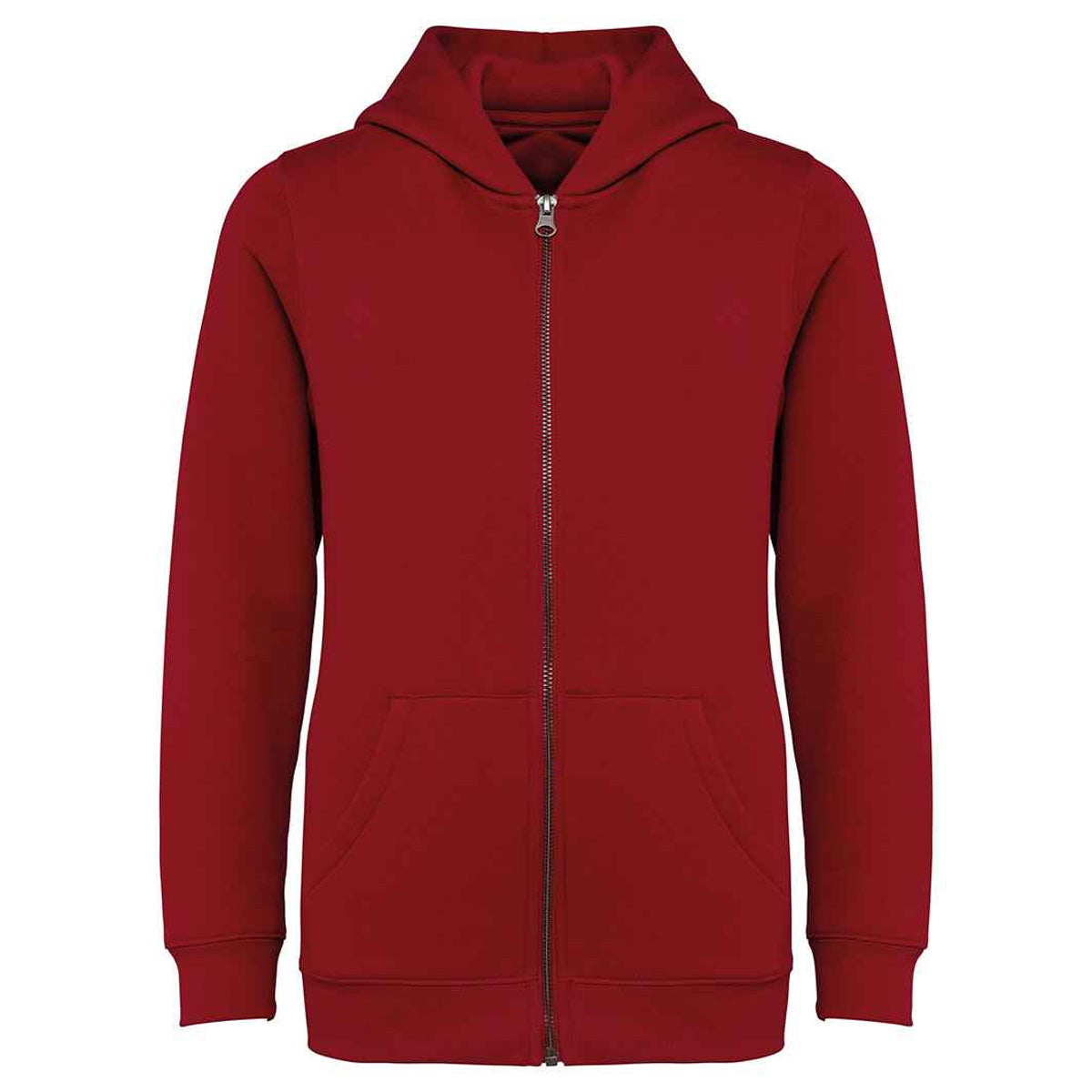 Ivory - Front - Native Spirit Childrens-Kids Enzyme Washed Full Zip Hoodie