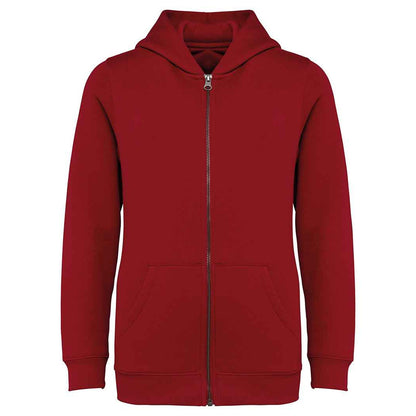 Ivory - Front - Native Spirit Childrens-Kids Enzyme Washed Full Zip Hoodie