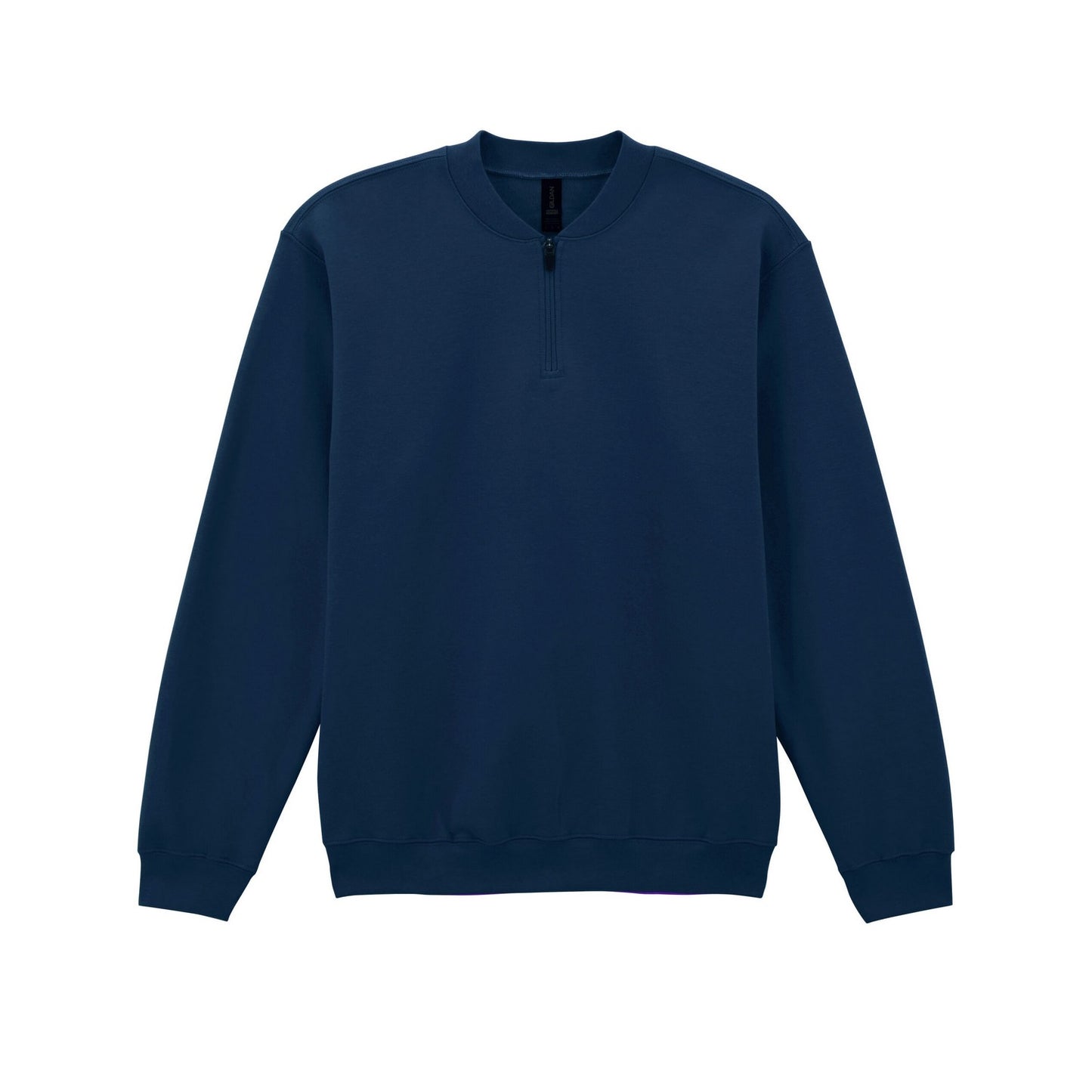 Navy - Front - Gildan Unisex Adult Softstyle Midweight Quarter Zip Sweatshirt
