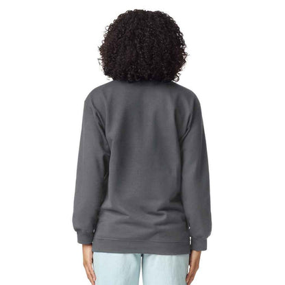 Charcoal - Back - Gildan Unisex Adult Softstyle Midweight Quarter Zip Sweatshirt