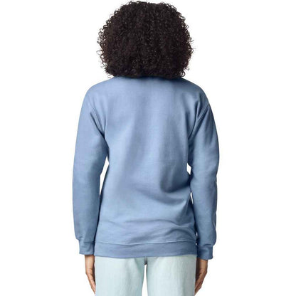 Stone Blue - Back - Gildan Unisex Adult Softstyle Midweight Quarter Zip Sweatshirt