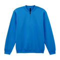Royal Blue - Front - Gildan Unisex Adult Softstyle Midweight Quarter Zip Sweatshirt