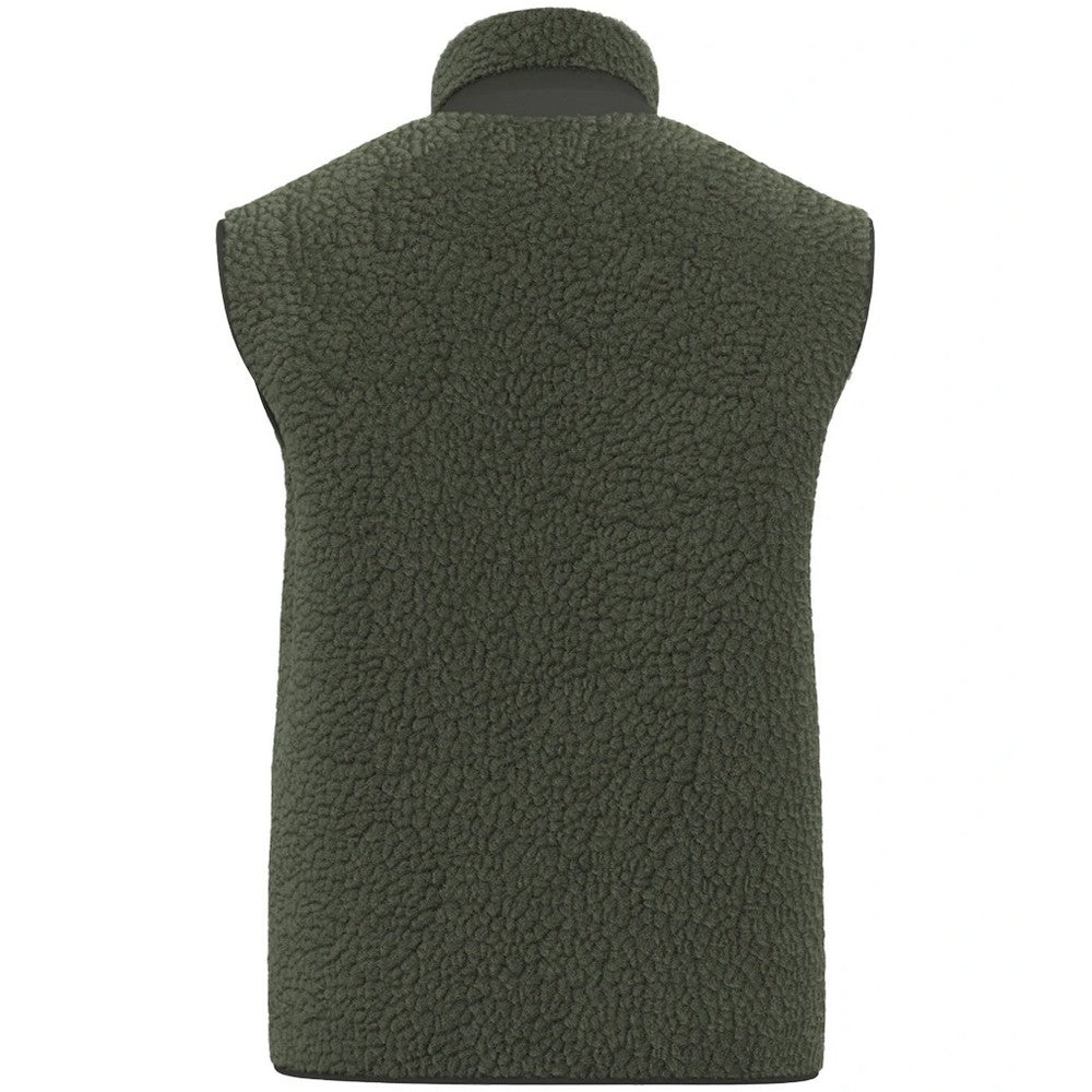 Forest Khaki-Dark Khaki - Back - Native Spirit Unisex Adult Sherpa Body Warmer