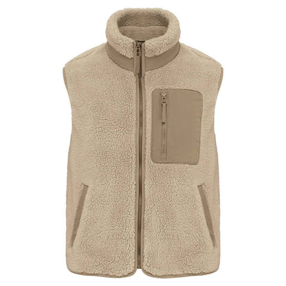 Wet Sand-Driftwood - Front - Native Spirit Unisex Adult Sherpa Body Warmer