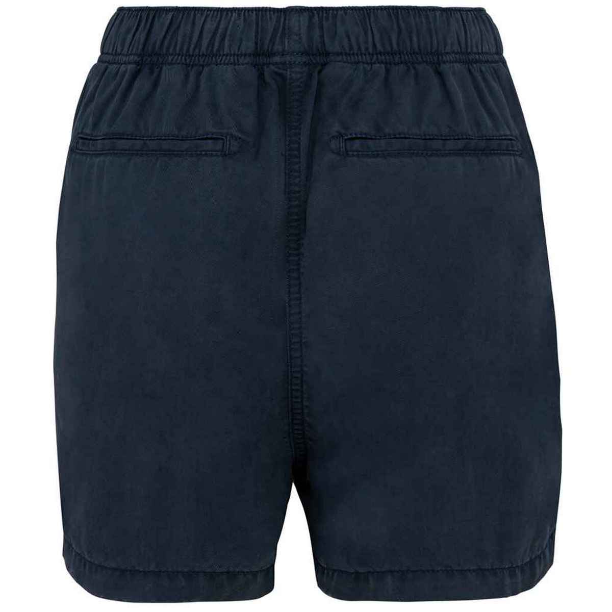 Washed Navy - Back - Spasso Womens-Ladies Tencel Shorts