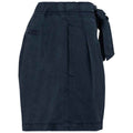 Washed Navy - Side - Spasso Womens-Ladies Tencel Shorts