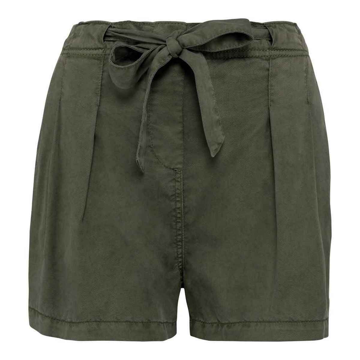 Washed Organic Khaki - Front - Spasso Womens-Ladies Tencel Shorts