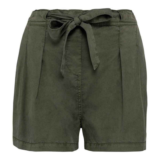 Washed Organic Khaki - Front - Spasso Womens-Ladies Tencel Shorts