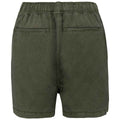 Washed Organic Khaki - Back - Spasso Womens-Ladies Tencel Shorts
