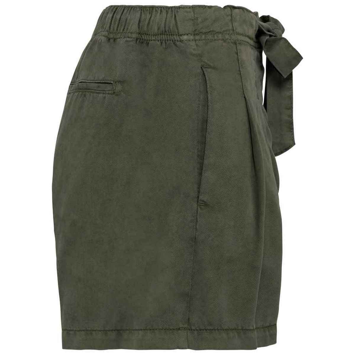 Washed Organic Khaki - Side - Spasso Womens-Ladies Tencel Shorts