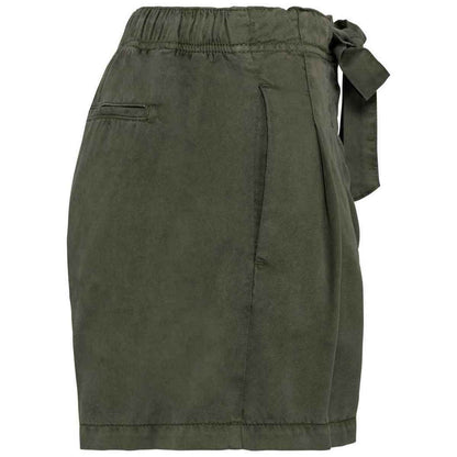 Washed Organic Khaki - Side - Spasso Womens-Ladies Tencel Shorts