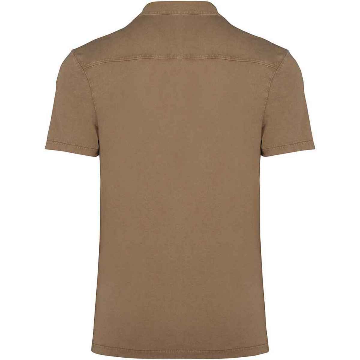 Washed Cream Coffee - Back - Spasso Mens Jersey Short-Sleeved Shirt