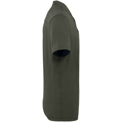 Washed Organic Khaki - Side - Spasso Mens Jersey Short-Sleeved Shirt