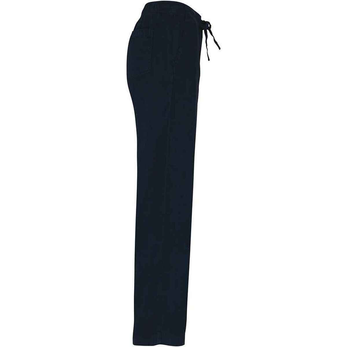 Washed Navy - Side - Spasso Womens-Ladies Washed Trousers