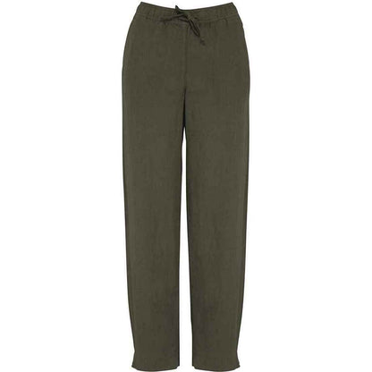 Washed Organic Khaki - Front - Spasso Womens-Ladies Washed Trousers