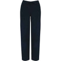 Washed Navy - Front - Spasso Womens-Ladies Washed Trousers