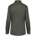 Organic Khaki - Back - Spasso Womens-Ladies Linen Long-Sleeved Shirt