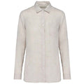 Linen - Front - Spasso Womens-Ladies Linen Long-Sleeved Shirt