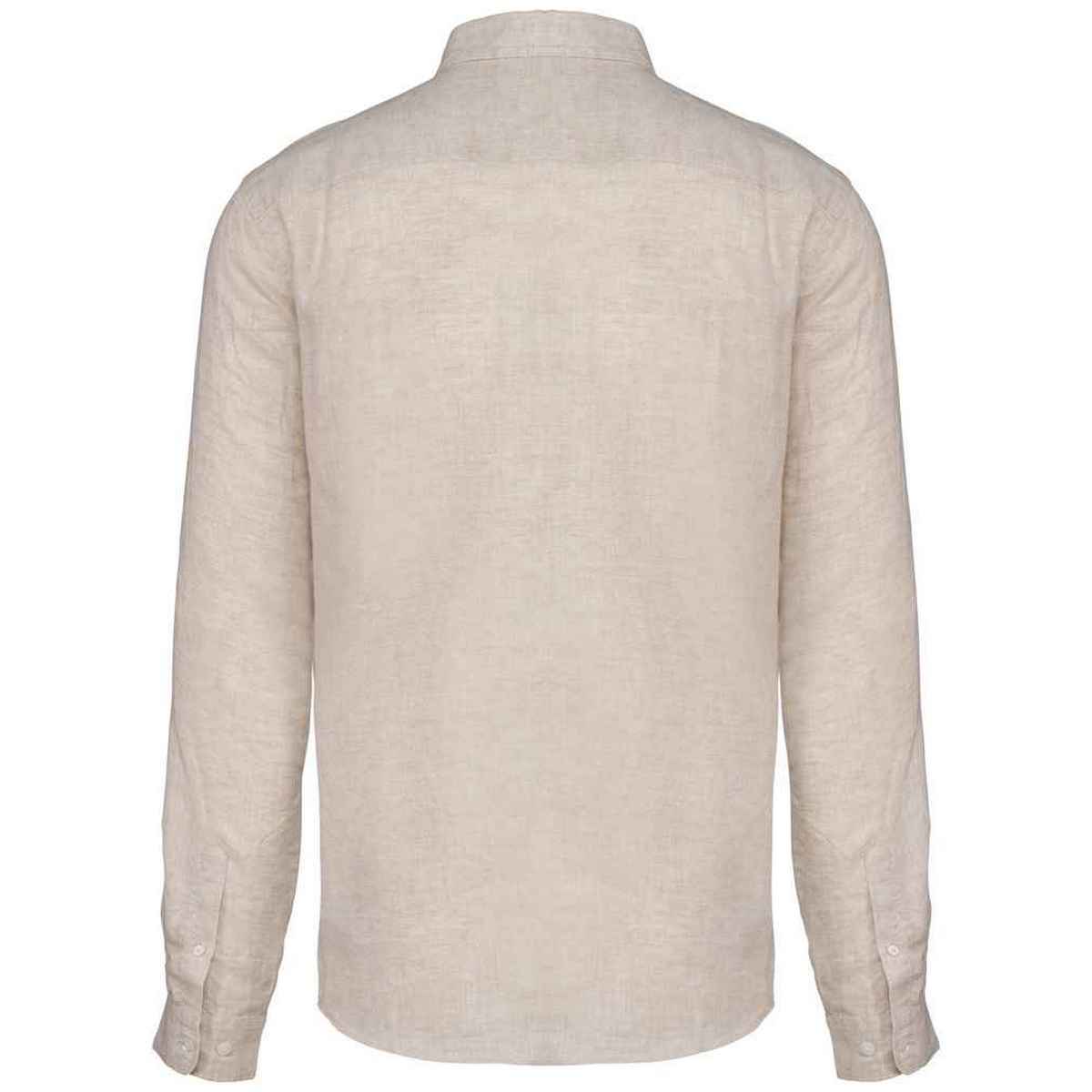 Linen - Back - Spasso Mens Linen Long-Sleeved Shirt